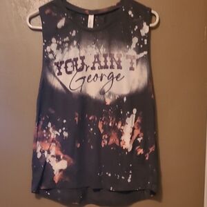 Bella Canvas Black and Orange Splatter Tee